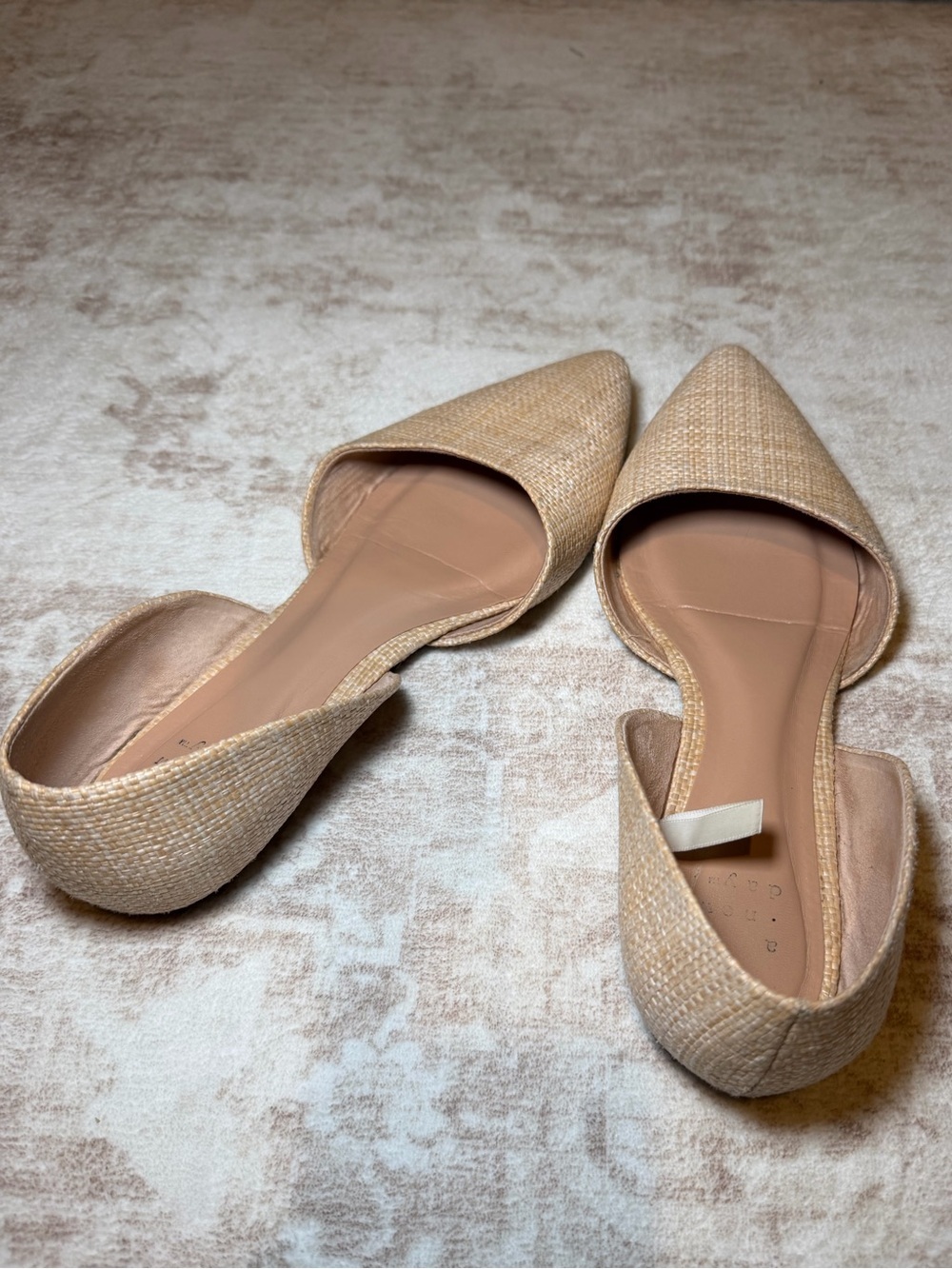 A New Day Julie Beige Pointed Toe D’Orsay Ballet Flats Women’s 8 - Picture 3 of 9